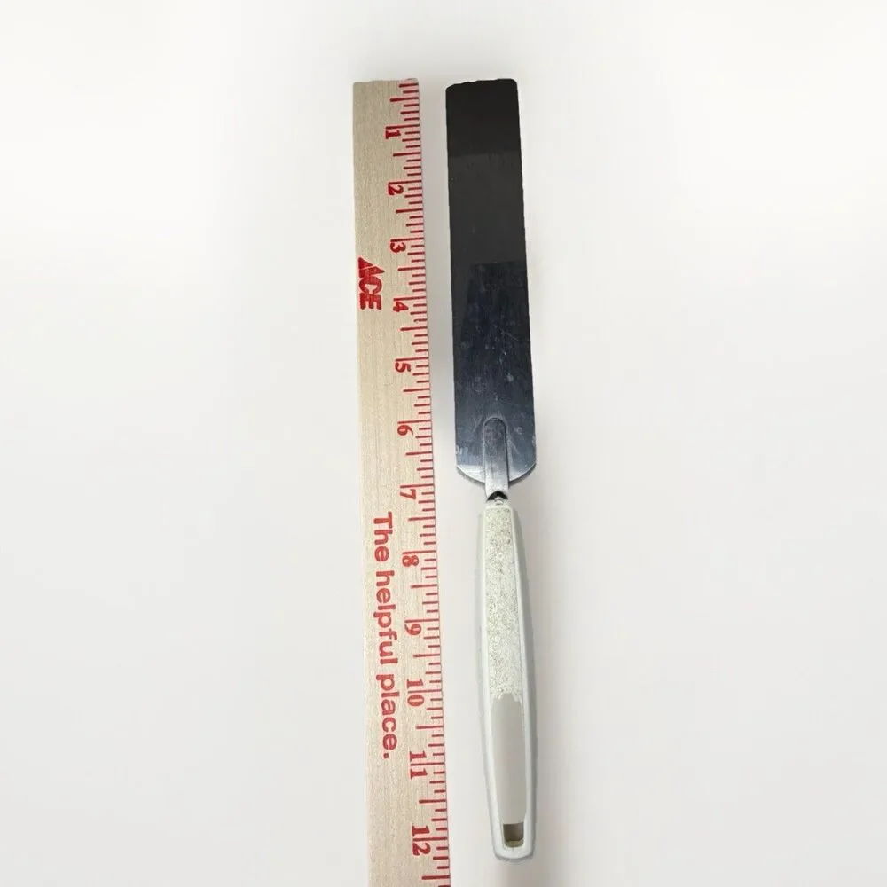Vintage Ekco Chromium‎ Plated Icing Spatula Avocado Green Handle